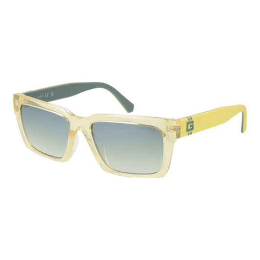 Yellow Stainless Steel Sunglasses