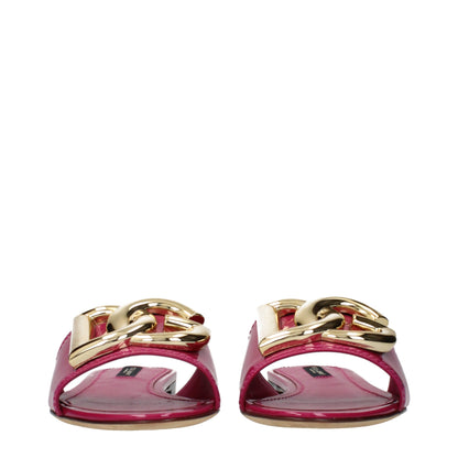 Pink Leather Slippers
