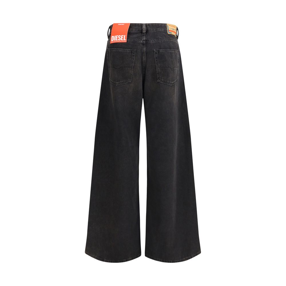 Black Cotton Relaxed Fit Jeans