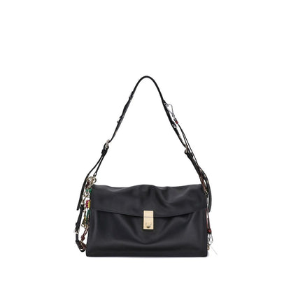 Black Calf Leather Bos Taurus Shoulder Bag
