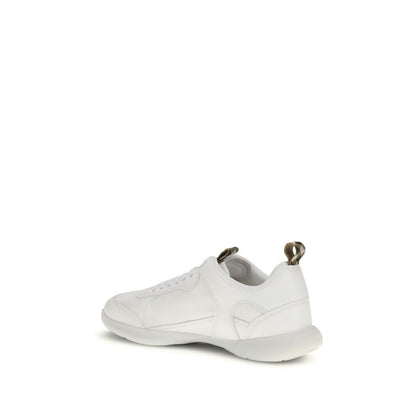 White Calf Leather Bos Taurus Athletic Sneakers