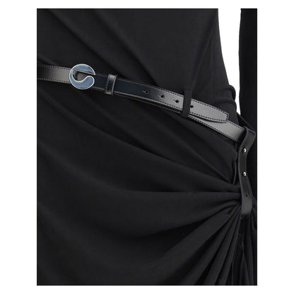 Black Polyester Casual Dress