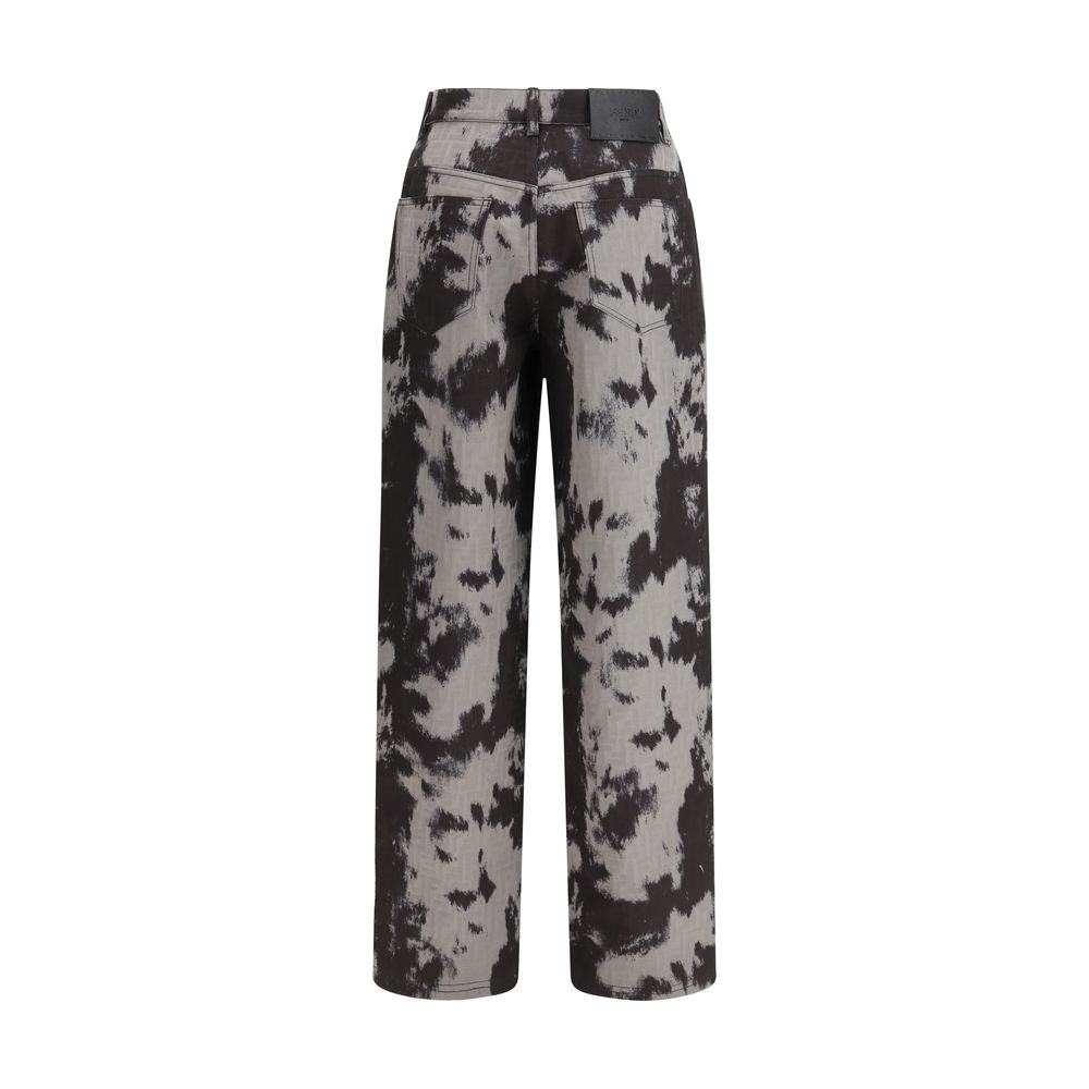 Black Cotton Straight-Leg Jeans