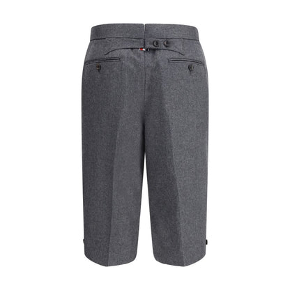 Gray Wool Bermuda Shorts
