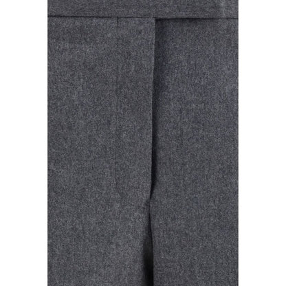 Gray Wool Bermuda Shorts