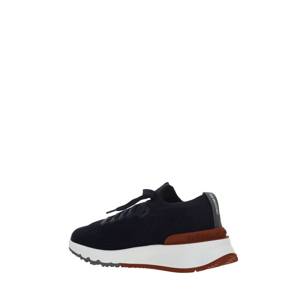 Blue Rubber Low Top Sneakers