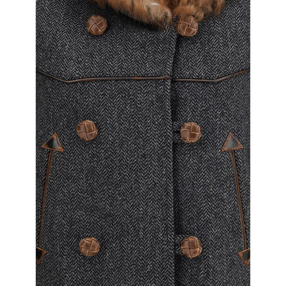Gray Fleece Wool Coat