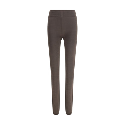 Gray Fleece Wool Leggings