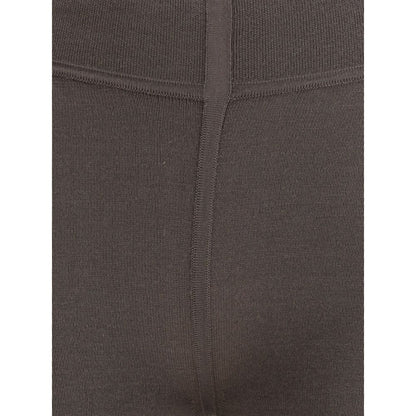 Gray Fleece Wool Leggings