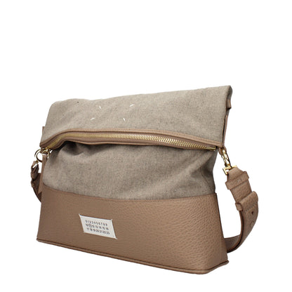 Beige Fabric Shoulder Bag