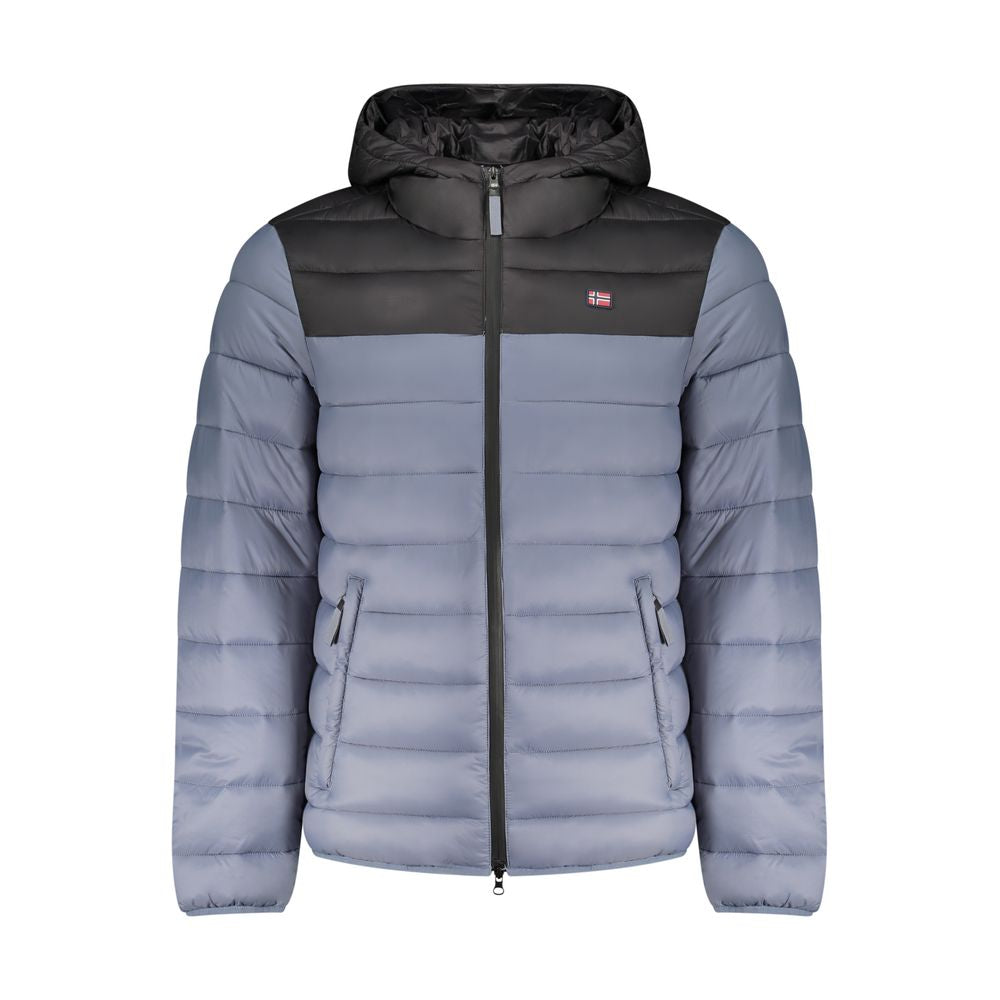 Blue Polyamide Men Jacket