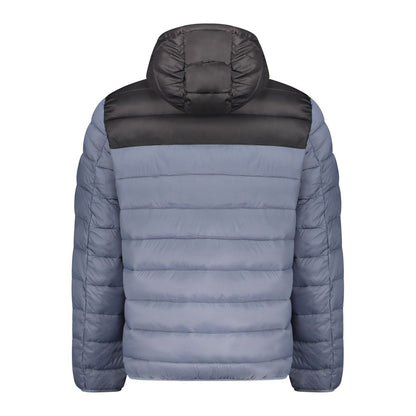 Blue Polyamide Men Jacket
