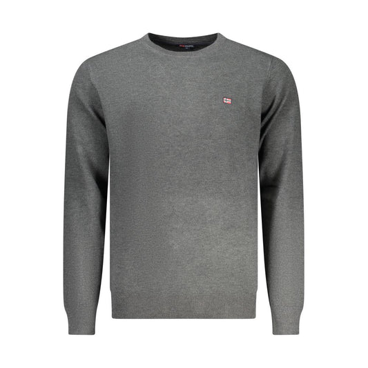 Gray Polyester Men Sweater
