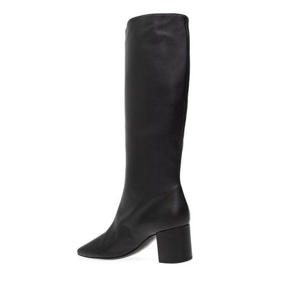 Black Calfskin Ankle Boots