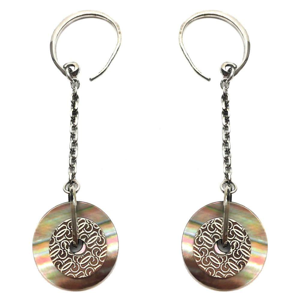 Silver Stainless Steel Earrings