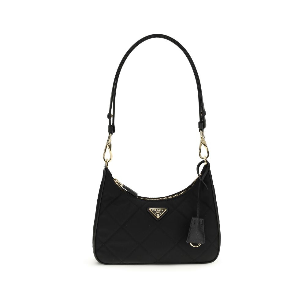 Black Recycled Polyamide Shoulder Bag