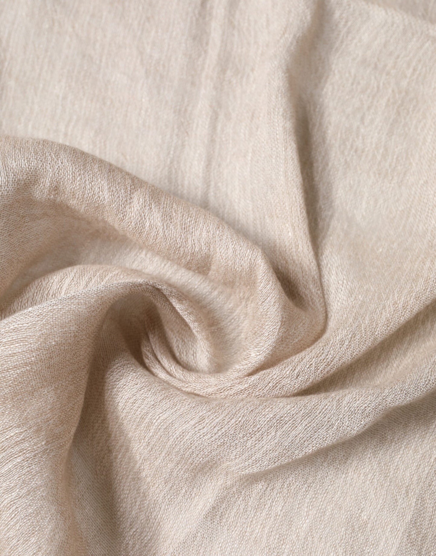 Beige Linen Neck Wrap Men Shawl Fringe Scarf