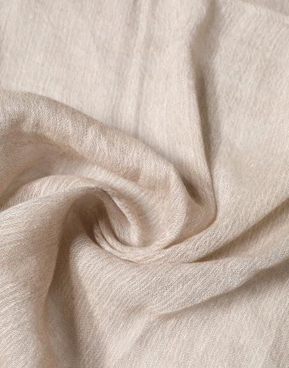 Beige Linen Neck Wrap Men Shawl Fringe Scarf