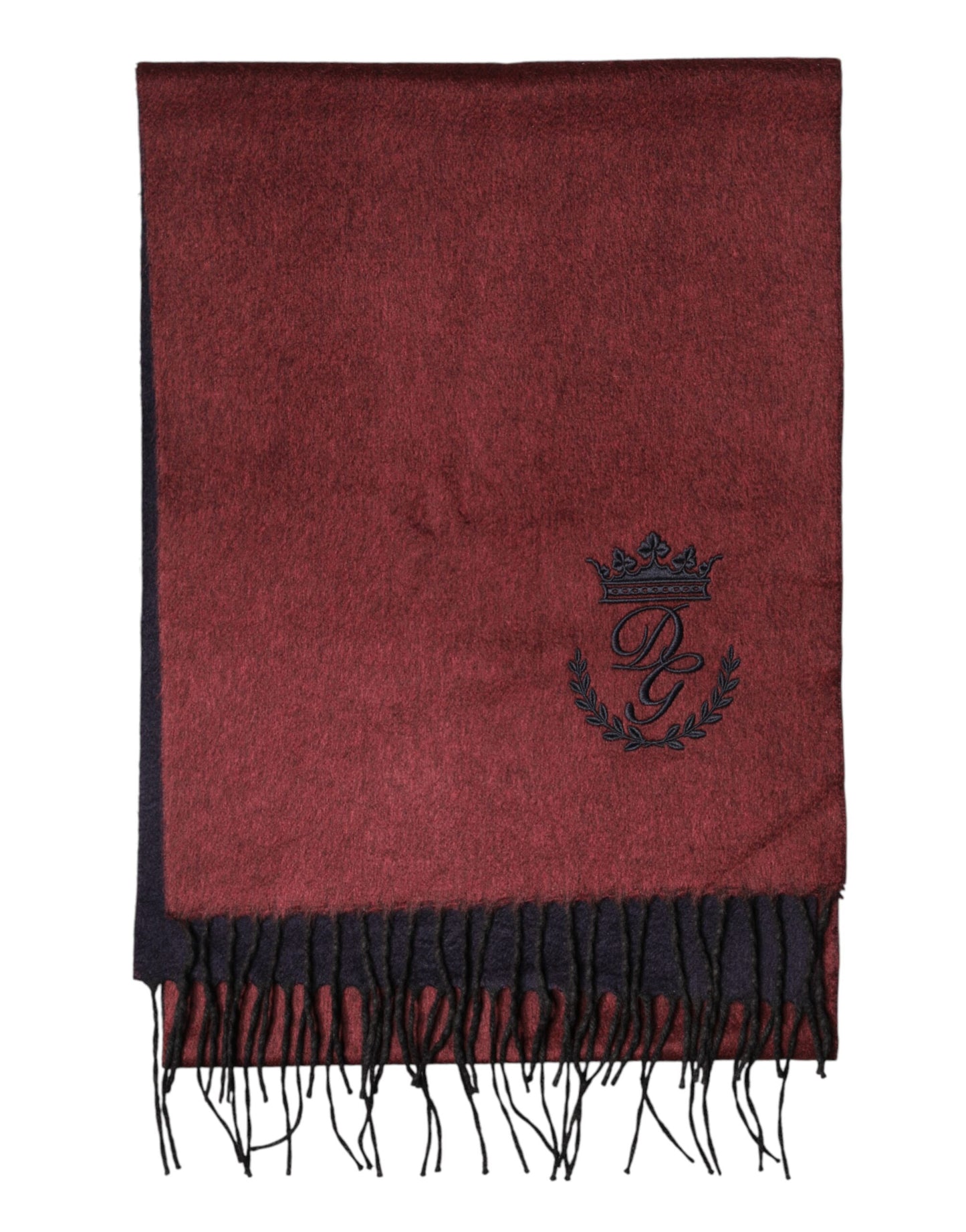 Maroon Silk Neck Wrap Shawl Fringes  Scarf