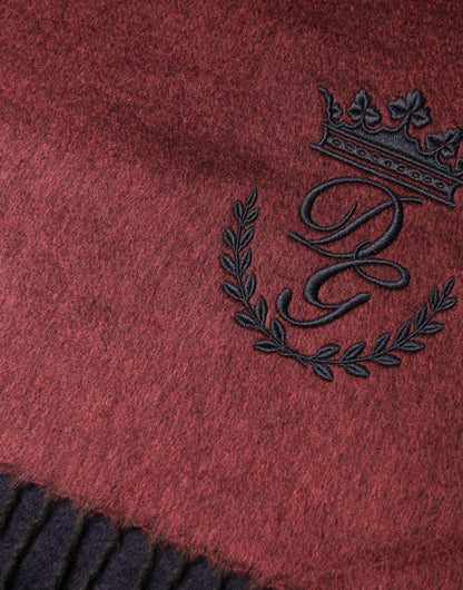 Maroon Silk Neck Wrap Shawl Fringes  Scarf