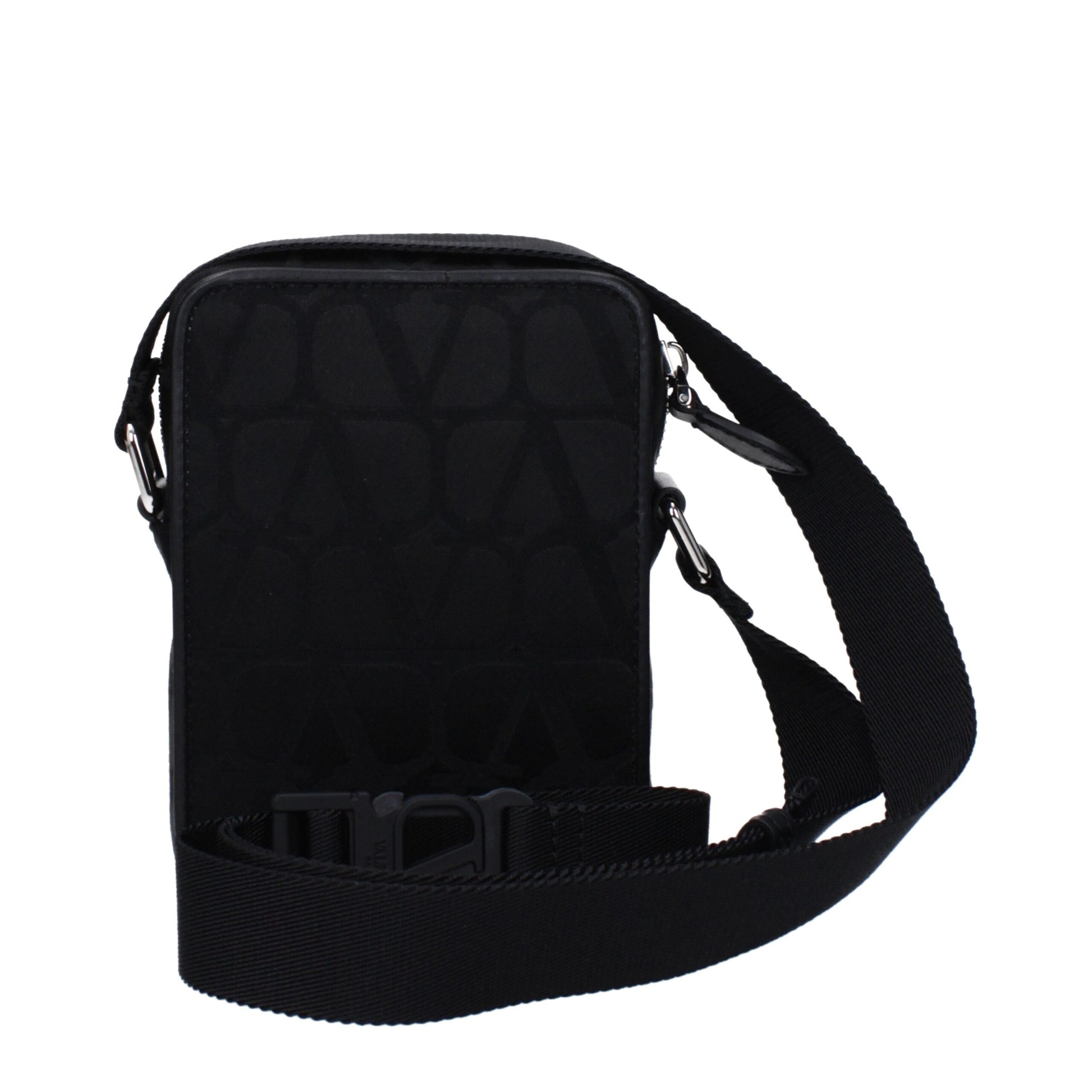 Black Fabric Crossbody Bag