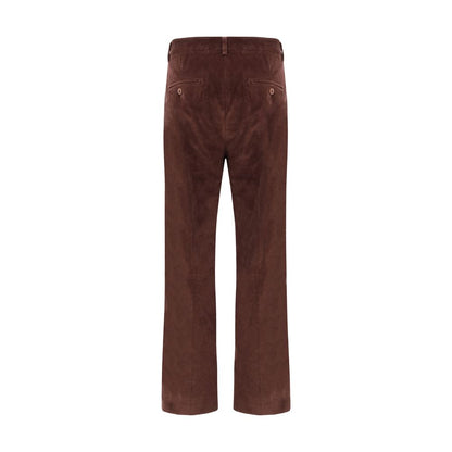 Bordeaux Cotton Cropped Pants