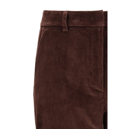 Bordeaux Cotton Cropped Pants