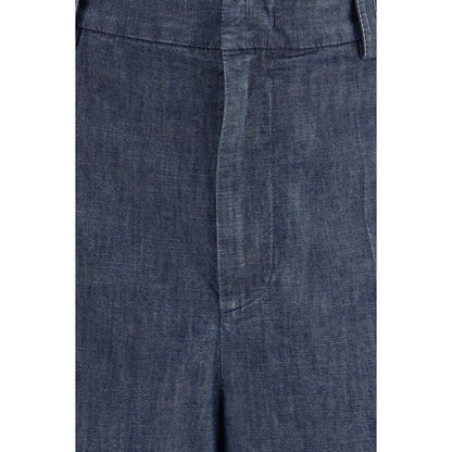Blue Cotton Bermuda Shorts