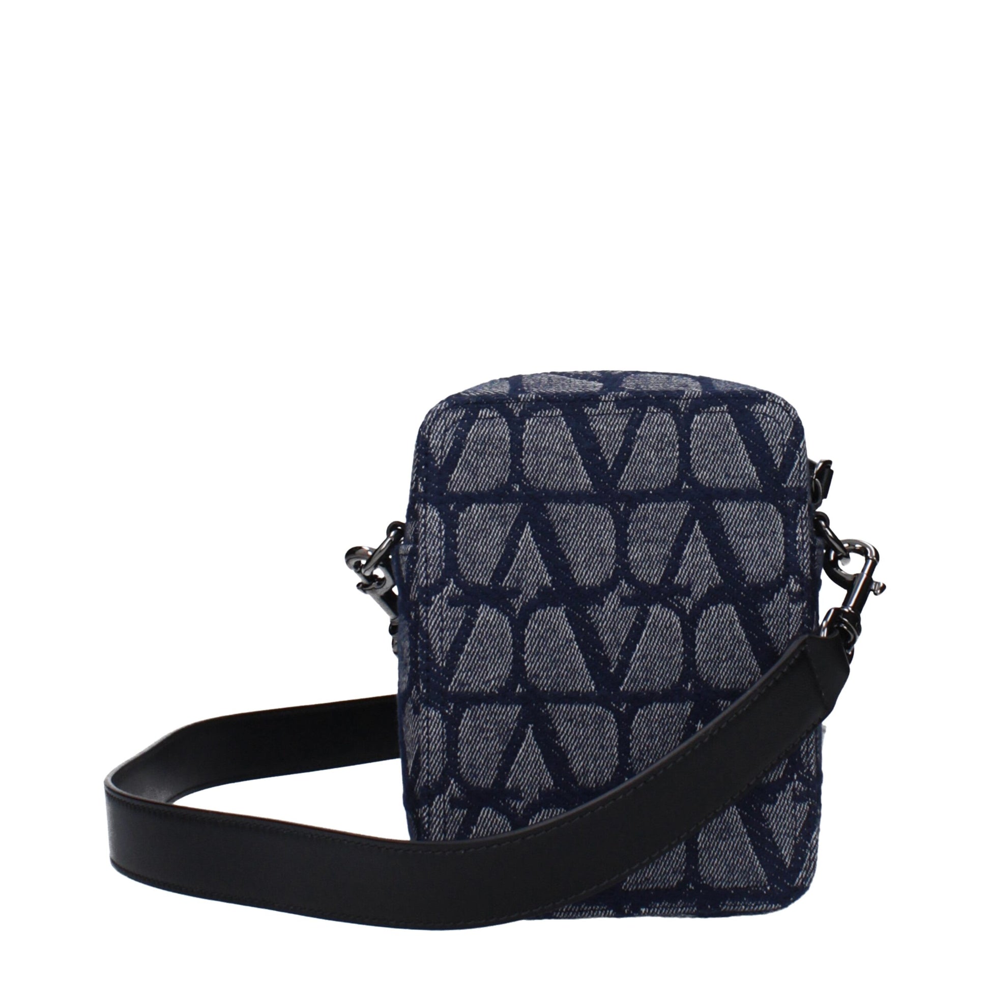 Blue Fabric Crossbody Bag