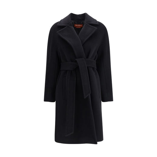 Black Fleece Wool Coat