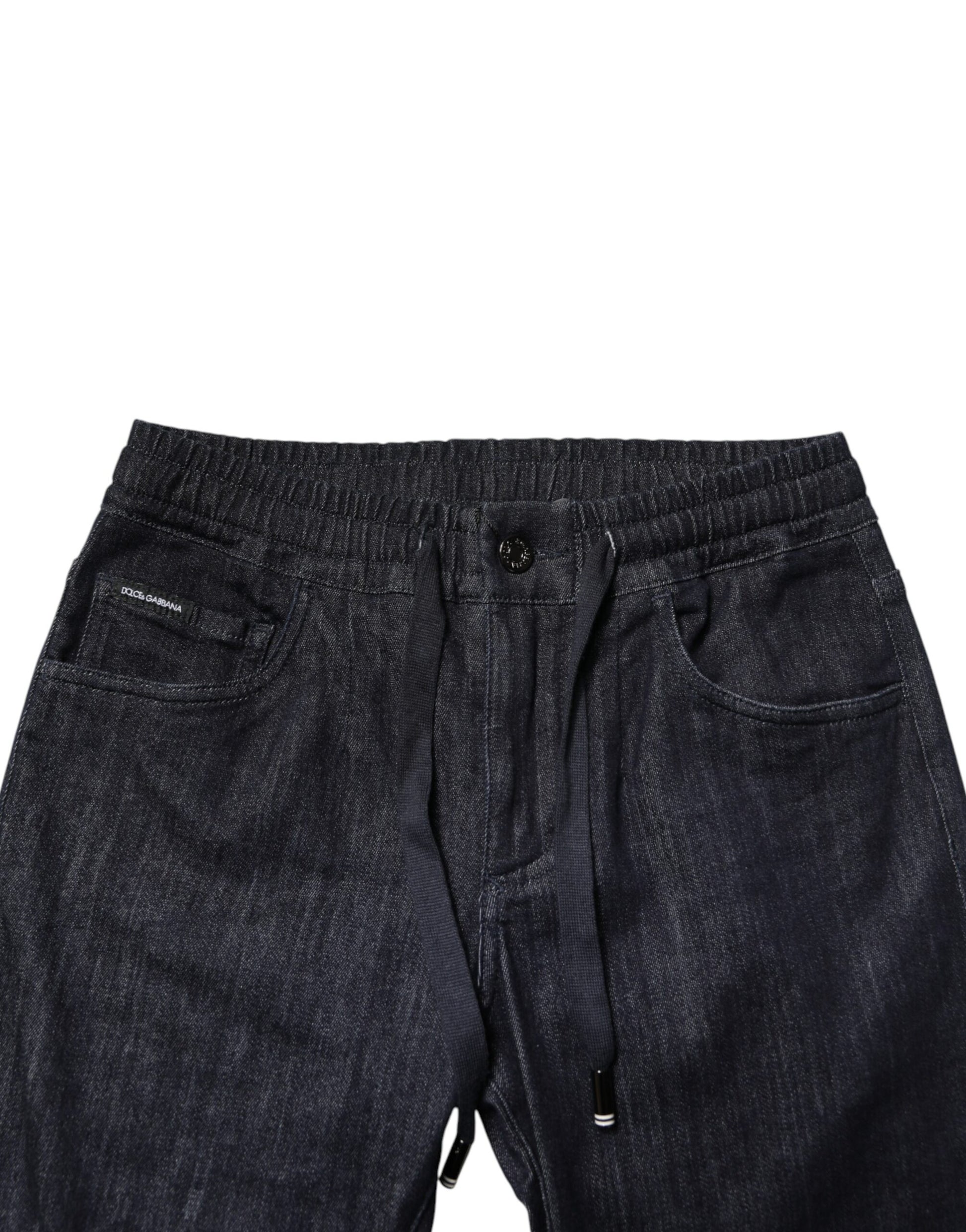 Black Cotton Stretch Skinny Denim Men Jeans