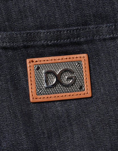 Black Cotton Stretch Skinny Denim Men Jeans