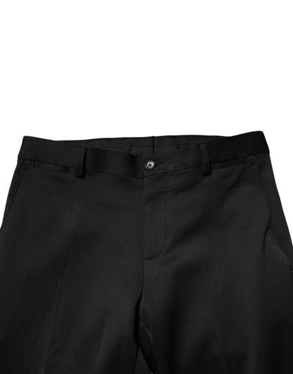 Black Viscose Dress Formal Men Trousers Pants