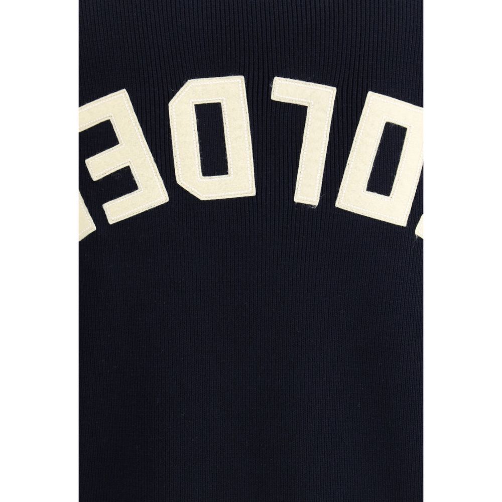 Blue Nylon Sweatshirt