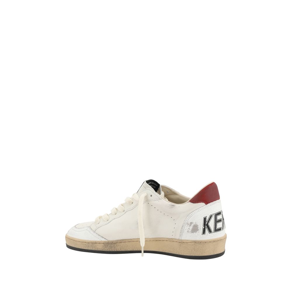 Cream Calf Leather Bos Taurus Low Top Sneakers