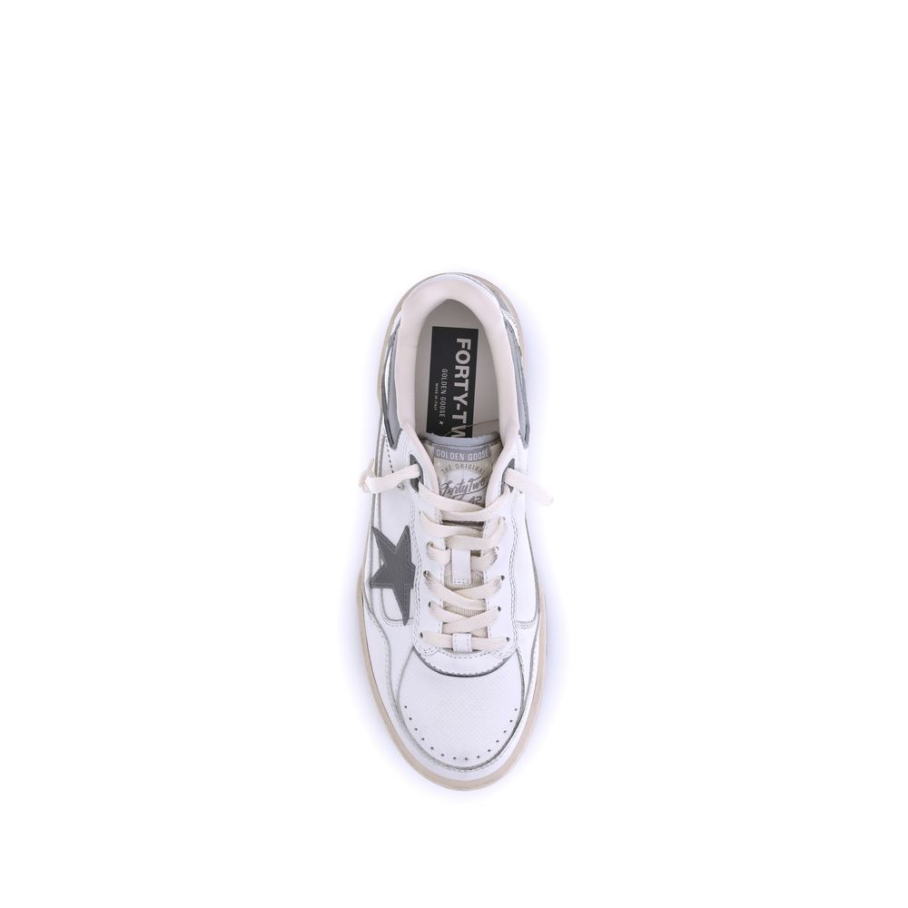 Gray Calf Leather Bos Taurus Chunky Sneakers