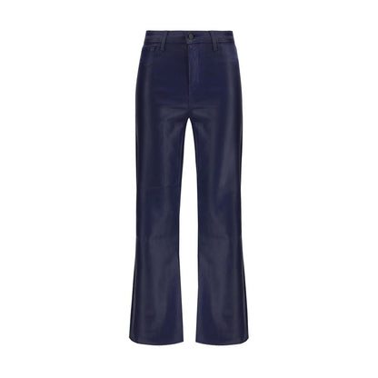 Blue Cotton High-Waisted Jean