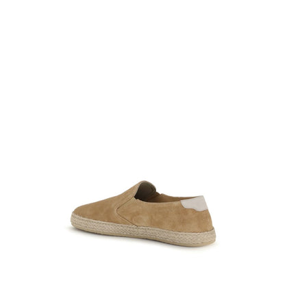 Beige Calf Leather Bos Taurus Espadrilles
