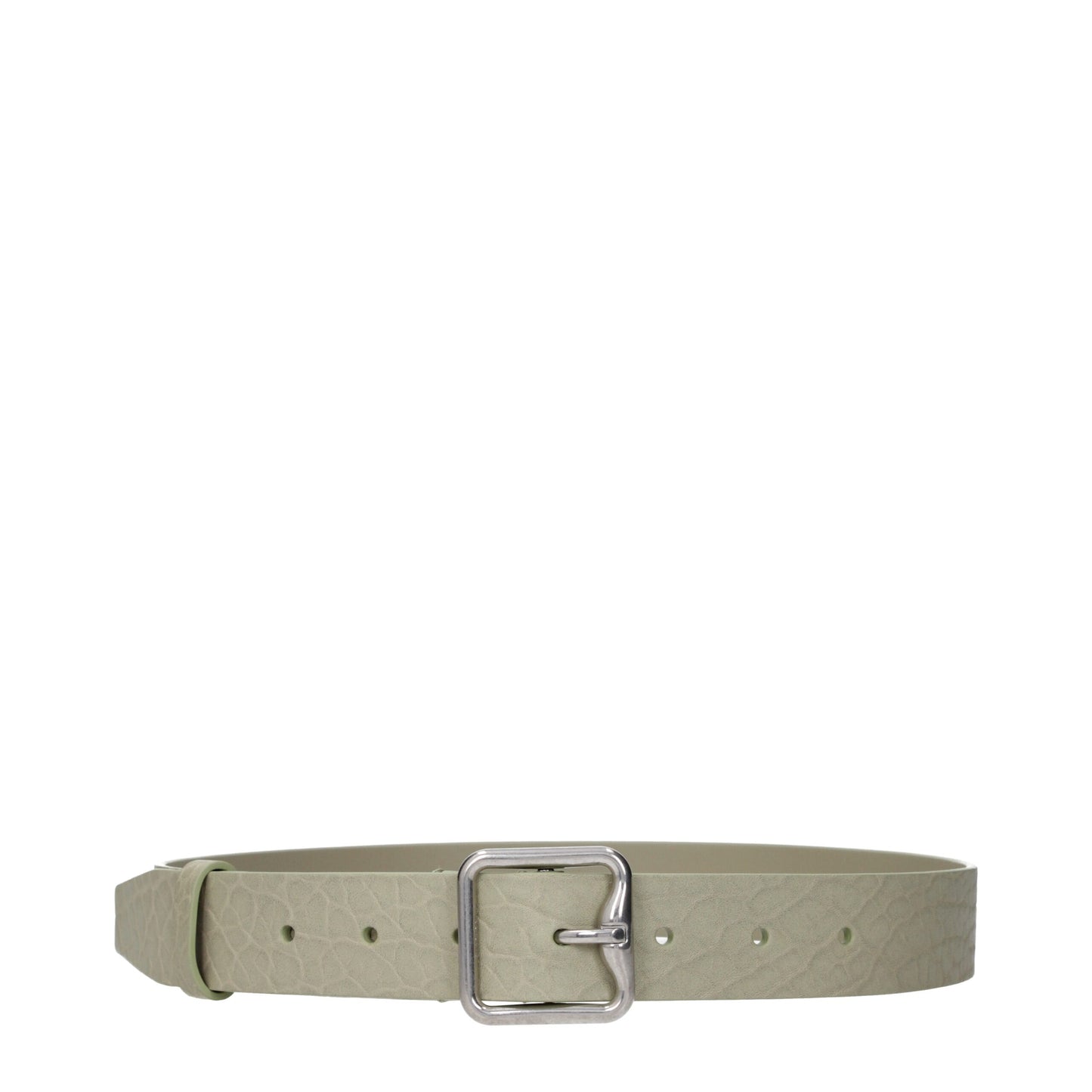 Green Leather Regular Belt