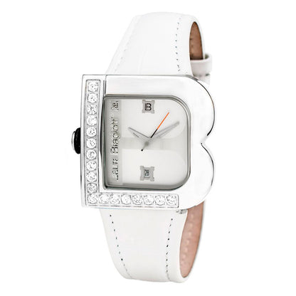 White Leather Dress Watch