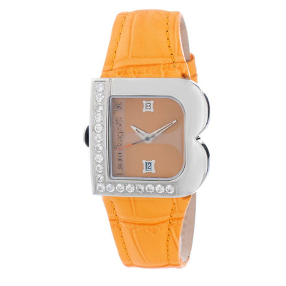 Orange Leather Dress Watch