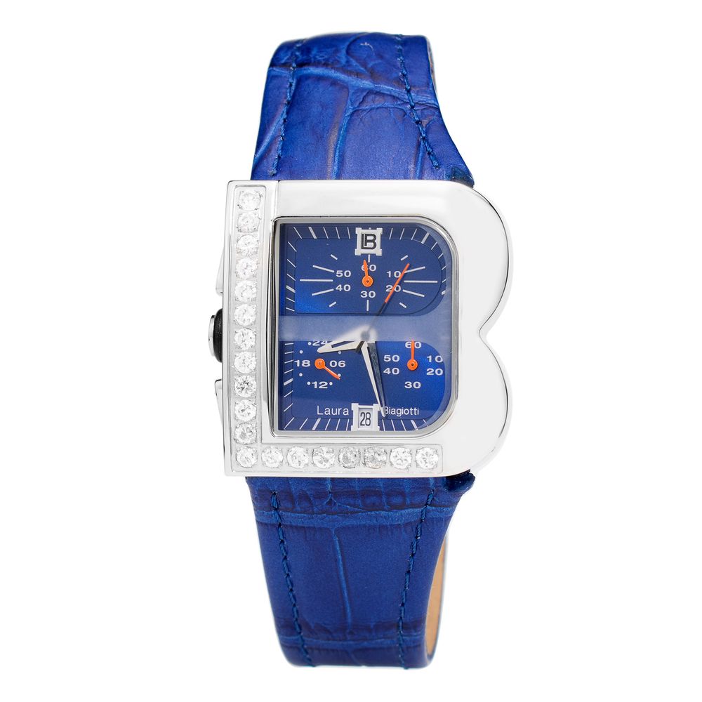 Blue Leather Dress Watch