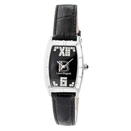 Black Leather Dress Watch