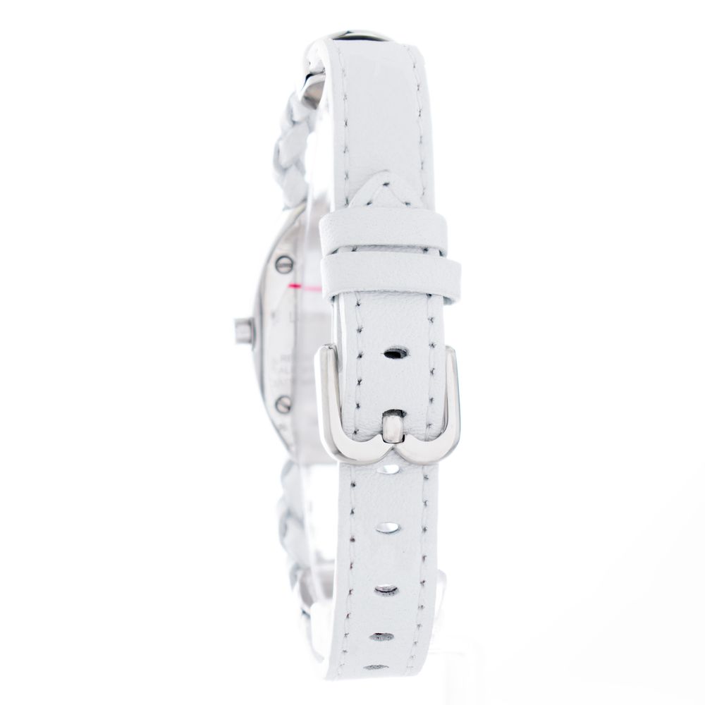 White Leather Dress Watch