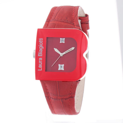 Red Leather Dress Watch