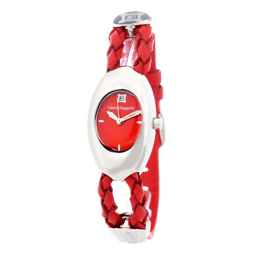 Red Leather Dress Watch