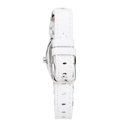 White Leather Dress Watch