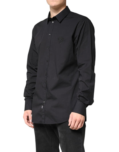 Black GOLD Cotton Men Dress Formal Shirt