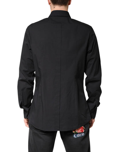 Black GOLD Cotton Men Dress Formal Shirt