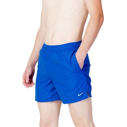 Blue Polyester Swim Shorts